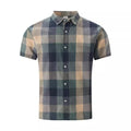 Men'S Shirts Men'S Casual Loose Fitting Short Sleeved Shirt Fashionable Lapel Shirt Top Men'S Color Blocking Short Sleeved Shirt