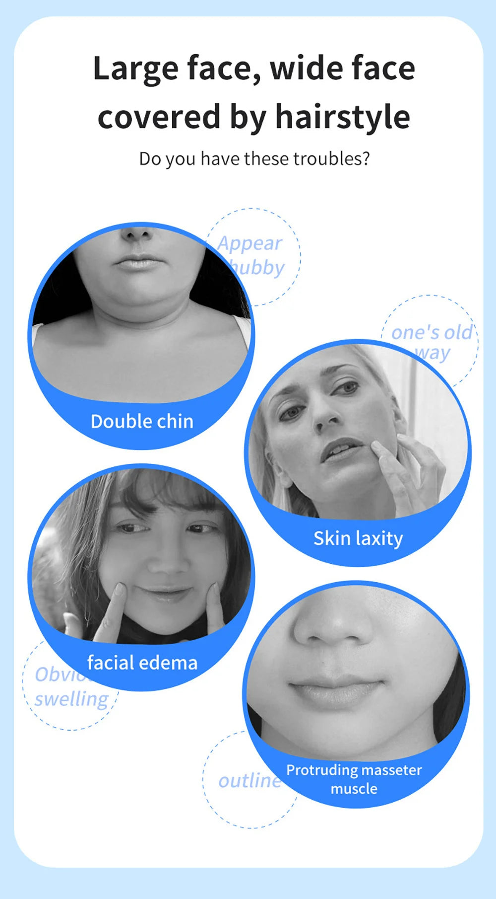 EMS Facial Massager V-Face Double Chin Reducer Face Shape Facial Lifting Machine Chin Slimmer Skin Tightening Care Beauty Device