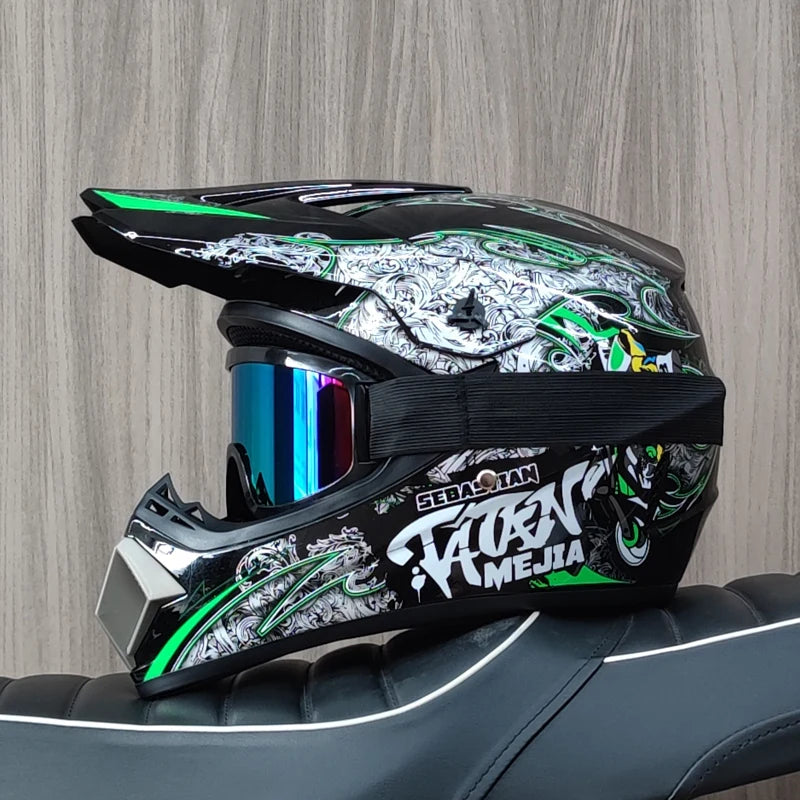 Off Road Motorcycle Helmet DOT Certified Motocross Dirt Bike Helmet ATV MX Downhill Racing Full Face Helmet Casco Moto Capacete