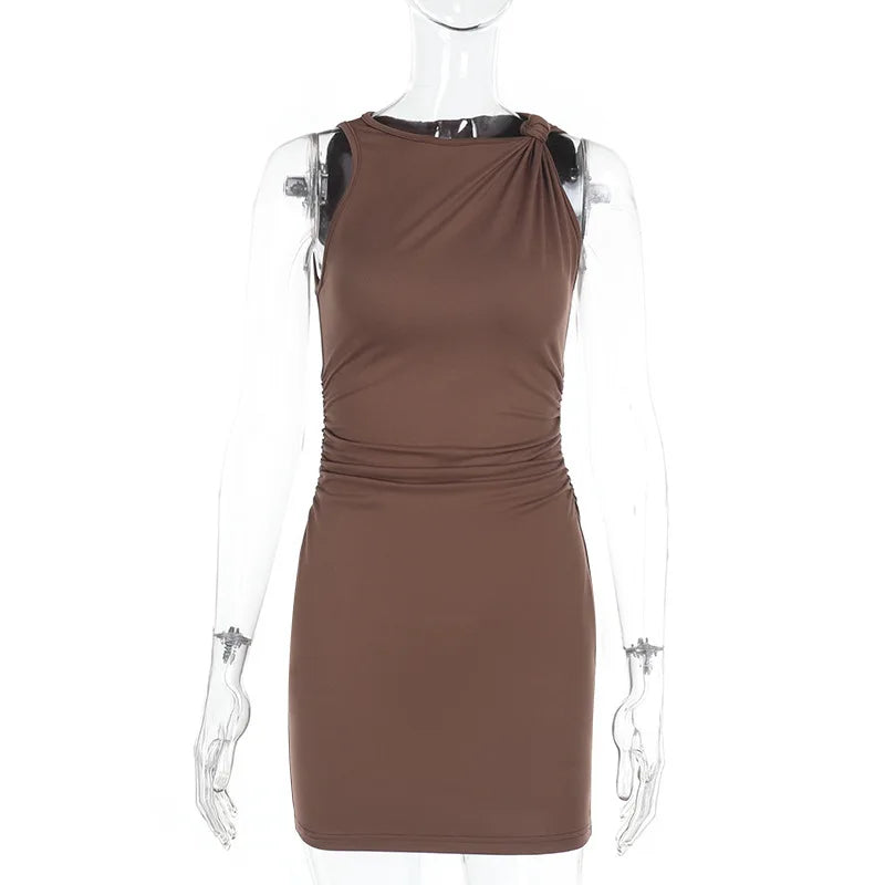 Women Sexy Slim Fit Bodycon Dress Summer New Solid Hot Girl Party Dress Custom