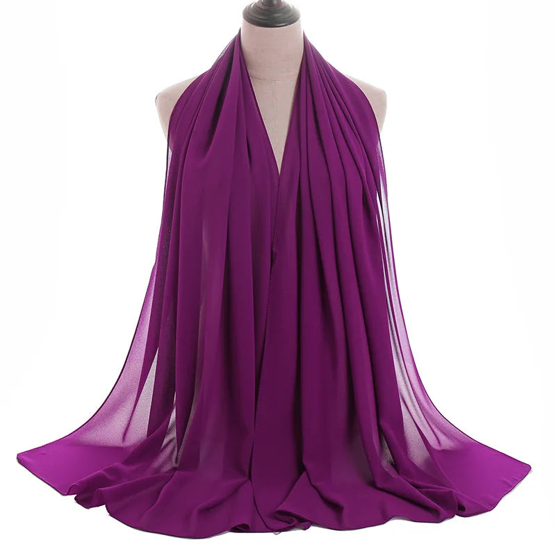 Ramadan Islamic Instant Bubble Chiffon Shawl Scarf Lady Head Wrap Women Hijabs Scarves Bufandas Muslim Veil Hijab Snood 180*70cm