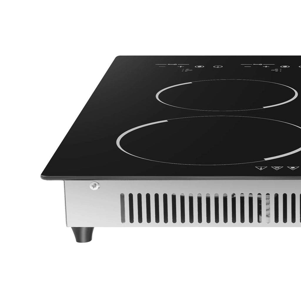 4 Burners Electric Ceramic Cooktop 110V 3000W LED Touch Control Built‑in Countertop Stove Flexible Adjustment for Home Kitchen
