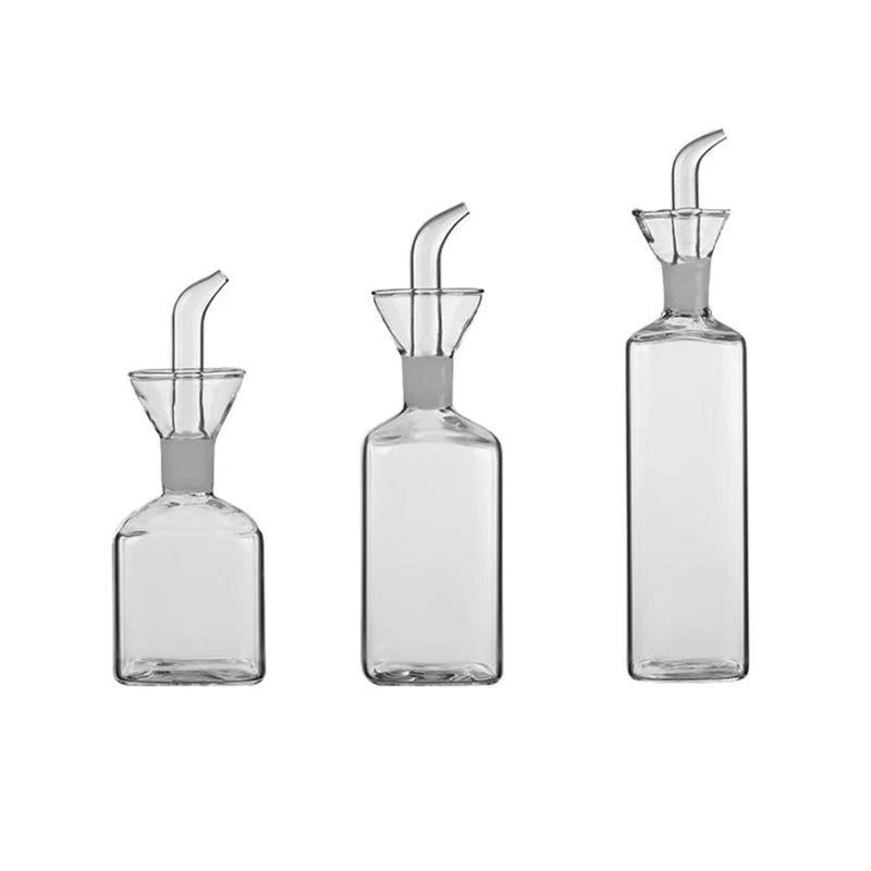 ♬High Borosilicate Glass Oil Pot Household Leak-proof Oil & Vinegar Pots Kitchen Soy Sauce Pot Tank Seasoning Bottle