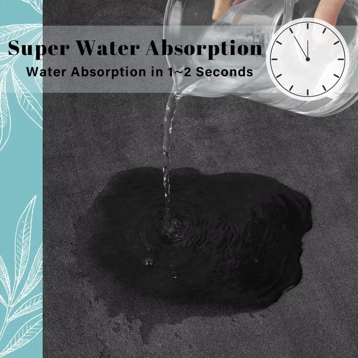 Super Absorbent Floor Mat Coral Velvet Bathroom Mat Anti Slip Door Mat Bathtub Beside Carpet Laundry Room Home Decoration