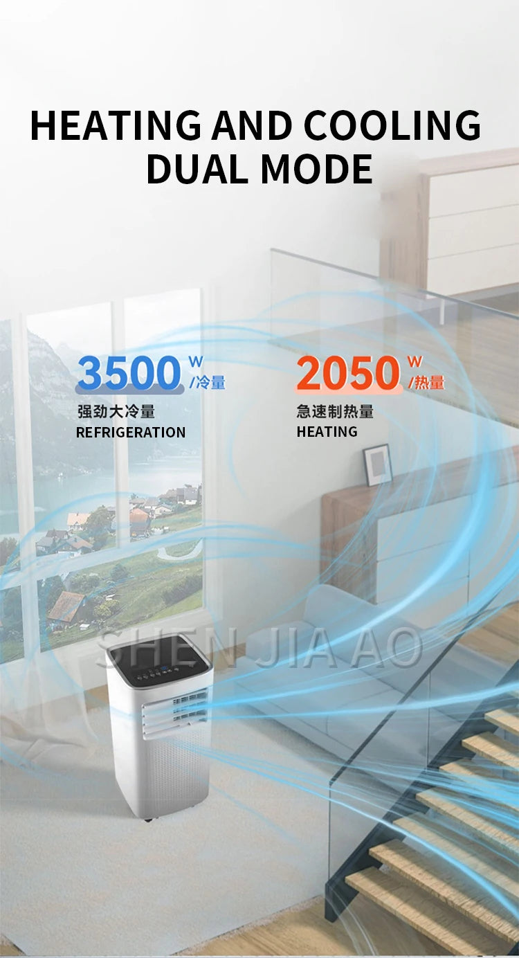 3500W/3300W Air Conditioner Portable AC Unit with Built-in Dehumidifier and Fan Functions Cools 250 sq.ft Mobile Air Conditionin