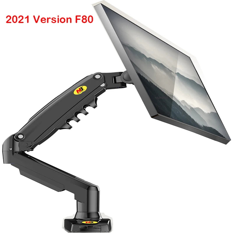 F80 Gas Spring 17-30 inch Desktop LED LCD Monitor Mount Holder Arm Ergonomic Gas Strut Flexi Mount Load 2~9kgs