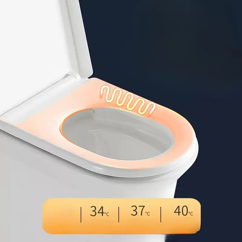 Heated Toilet Seat 4-Level Adjustable Temperature Leakproof Toilet Lid Waterproof U/V Seat Cushion Antibacterial