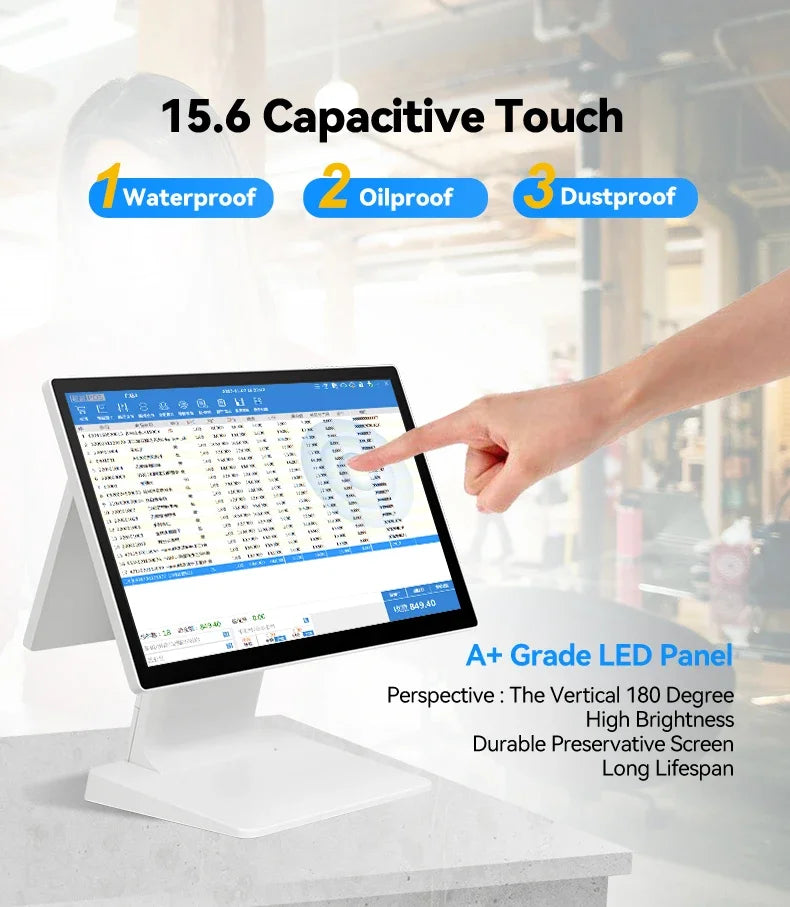 Dual Screen Terminal Cash Register POS All In One System Windows 10/Android For Supermarket Cash Registers Can Connect Printer