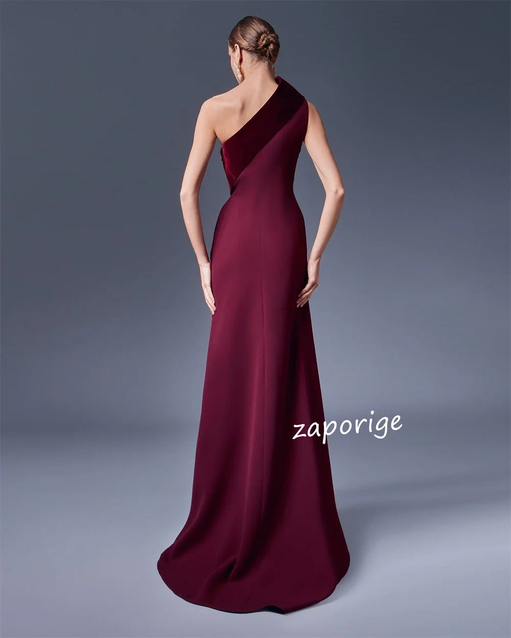 Customized Exquisite Jersey Pattern A-line One-shoulder Long Dresses Bespoke Occasion High Quality Retro Saudi Arabia
