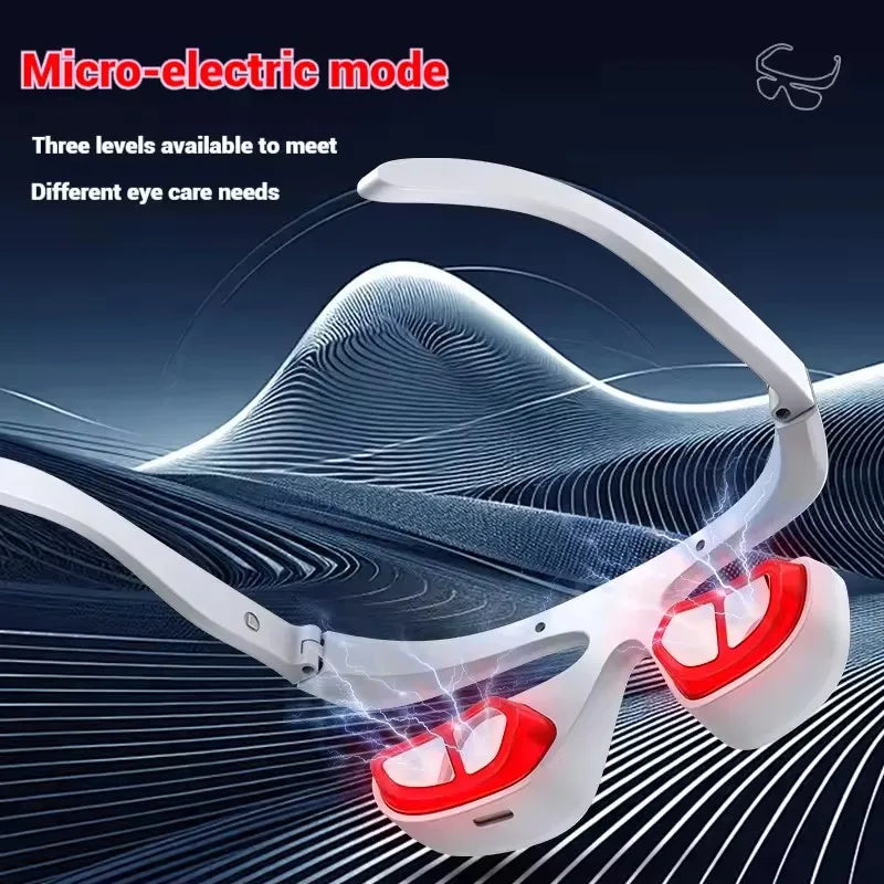 Smart Eye Massager 3D Red Light Eye Fatigue Dark Circles Relaxing Under-Eye Glasses Massage Beauty Machine