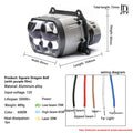 YINDING100W 3.0-inch LED five lens car light 6000K, motorcycle off-road LED light, modified car parts car LED headlights