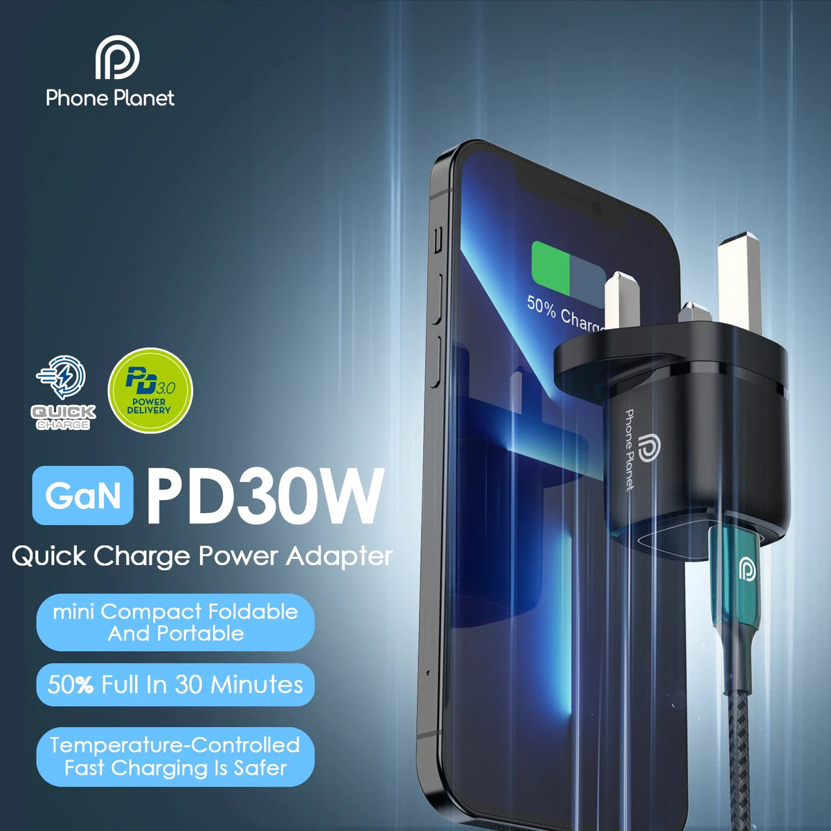 【Brand】Ultra-mini [EU/US/UK] Smart GaN2 Fast Phone/Ipad Charger Type-C Charging Adapter For iPhone17/16 SamsungS26 Xiaomi Huawe