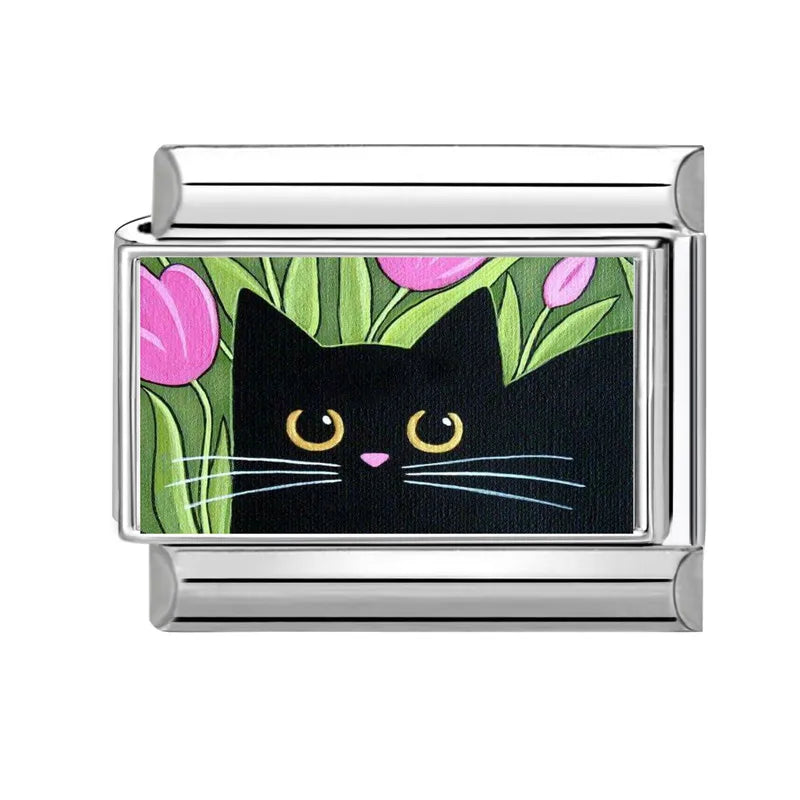 Y2K Cute Funny Sofa Cats Dogs Italian Charm Fit 9mm Stainless Steel Women DIY Bracelet Drop Shipping Fashion Jewelry Wholesale