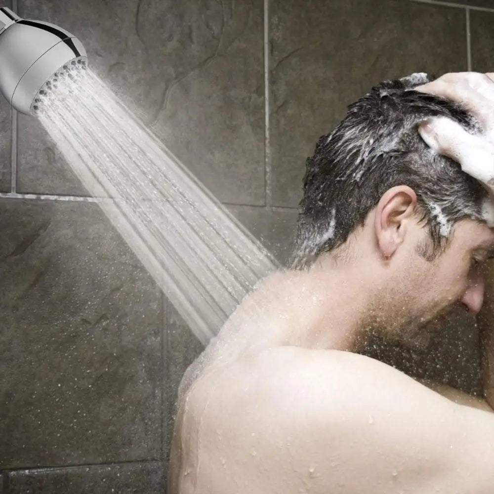 Bathroom Rain Shower Head Matte Black 360 Degree Rotation Powerful Water Flow Overhead Shower