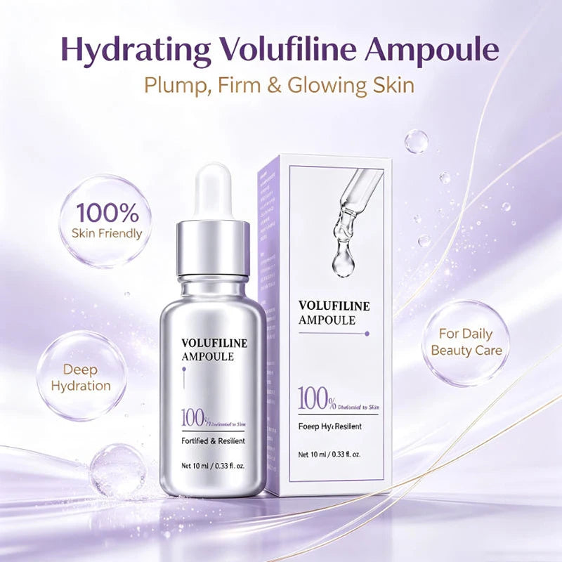 Volufiline Asiatica Ampoule 10ml Plumping Soothing Facial Serum Hydrating Moisturizing Essence Gentle Daily Skin Care Ampoule