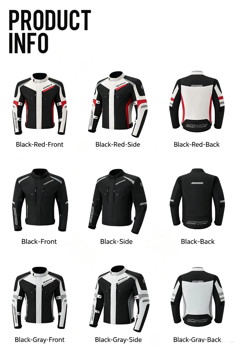 Scoyco Motorcycle Jacket Winter Waterproof Windproof CE1 Anti Fall Detachable Thermal Liner Reflective Motorbike Riding Jacket