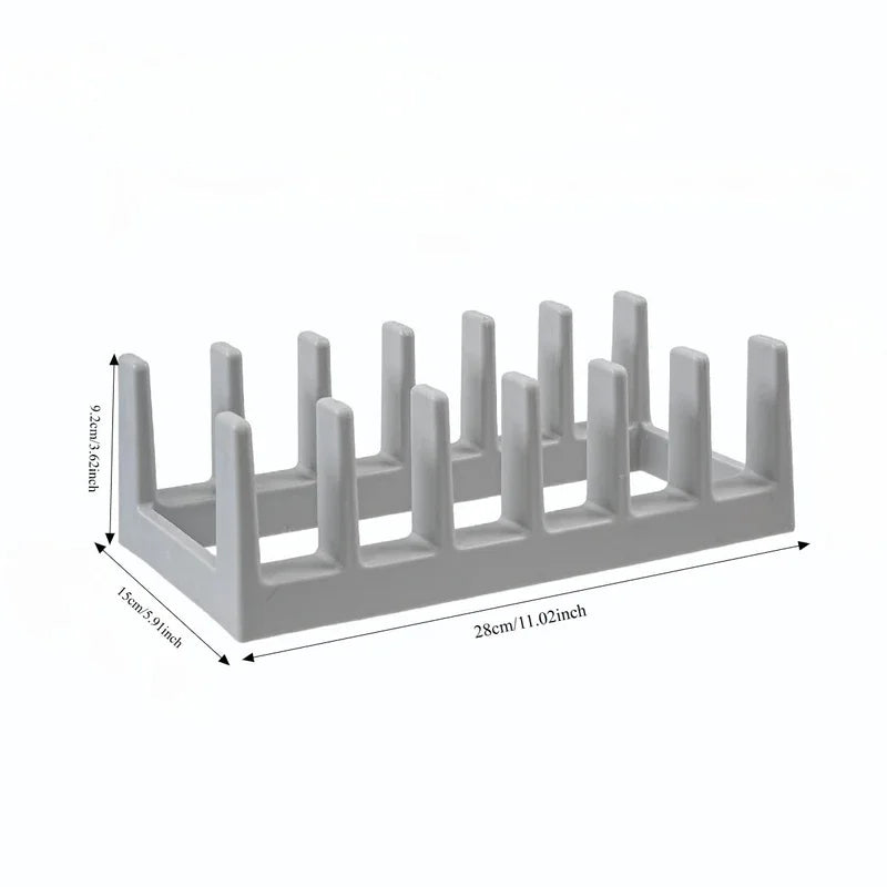 Multifunctional Divided Organizer Rack, Pot Lid Holder, Cutting Board Stand & Desktop Bookshelf for Kitchen & Study