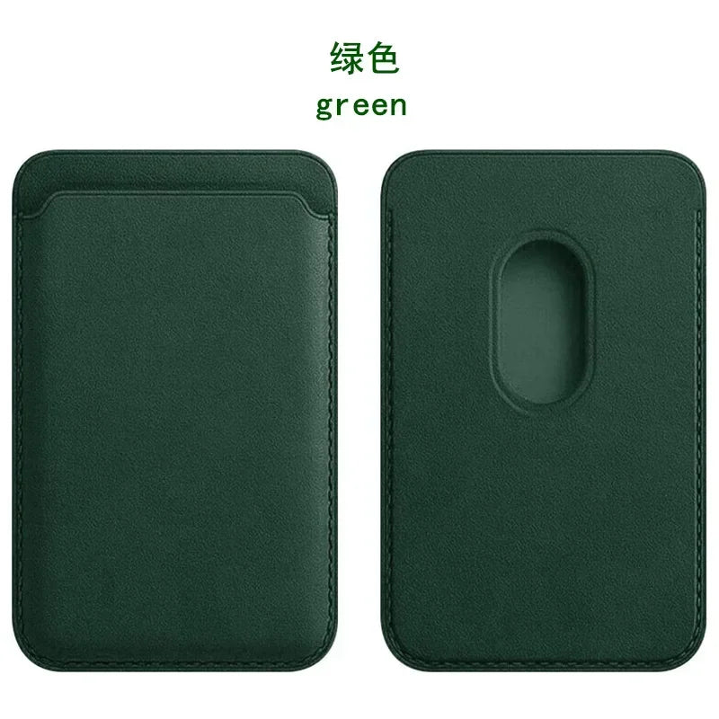 Blocking Magnetic Card Wallet Holder Leather Pocket Card Sleeve For iPhone 15/16/17Pro Max Magnet Anti-Theft Credit ID Card Case