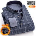 Plus Size 8XL 7XL 6XL Men's Thickene Shirt Long Sleeve Fleece Warm Winter Autumn Casual Soft Print Daily Thermal Male Clothing