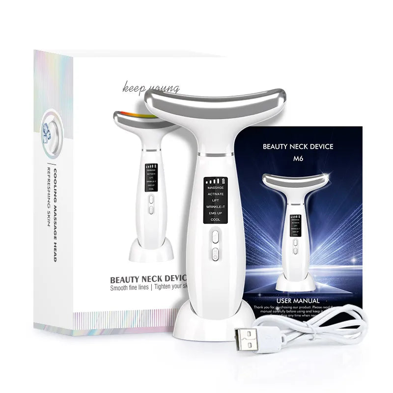 Hot Cold Neck Face Beauty Device Facial Lifting Machine Face Massager Reduce Double Chin Face Sculpting Skin Care Beauty Tools