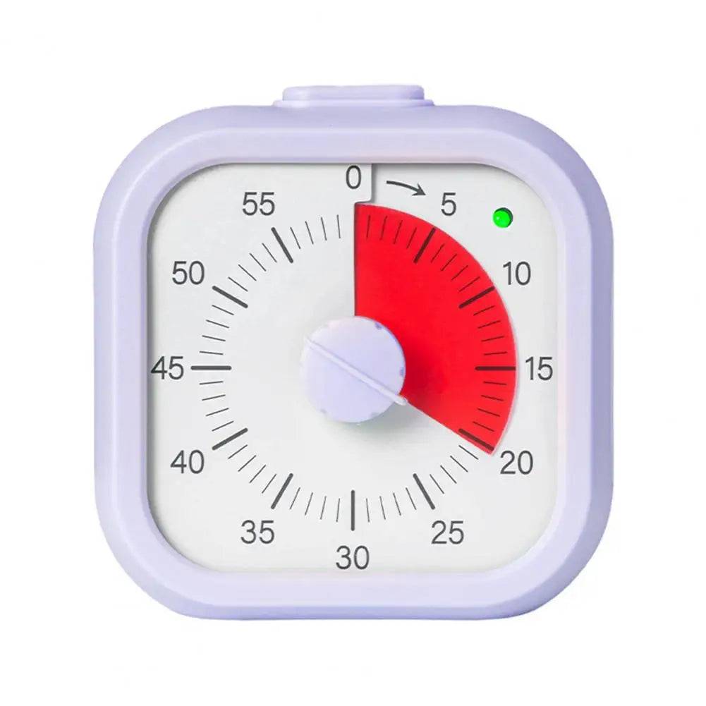 Visual Timer for Kids 60 Minute Rainbow Countdown with Silent Pause Function Dual Sound Light Reminder Timer for Kitchen Study