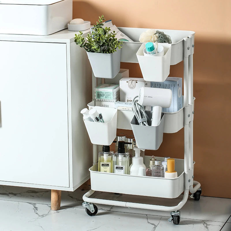 2Pcs Hanging Bucket Wall Organizers Rolling Cart Accessories Hanging Pen Holders Storage Containers Hanging Buckets For Office