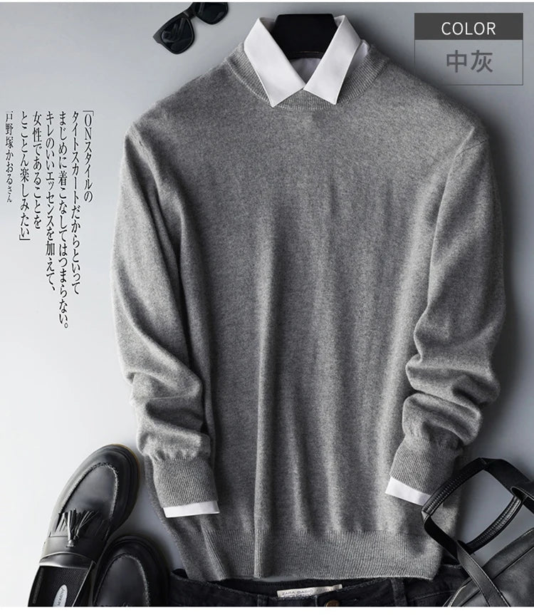 Cashmere Cashmere Sweater Men 2025 Autumn Winter Jersey Jumper Robe Hombre Pull Homme Hiver Pullover Men O-neck Knitted Sweaters