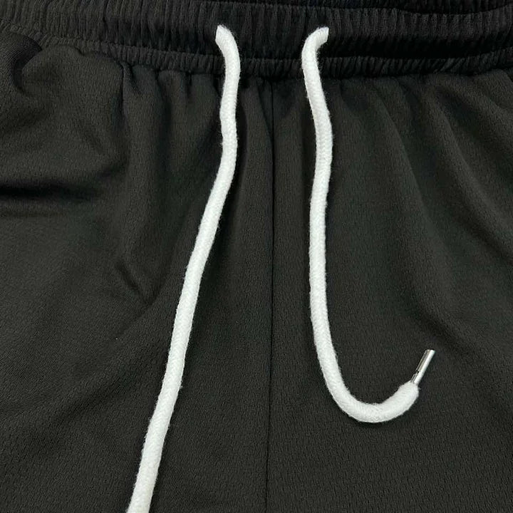 European American Summer Retro Little Angel Letter Print Comfortable Breathable Drawstring Men Shorts Outdoor Casual Pants Moto