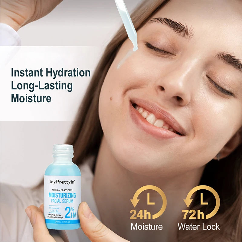 JoyPrettyin Moisturizing Face Serum Hyaluronic Acid Facial Essence Reduces Dry Fine Lines Korean Skin Care