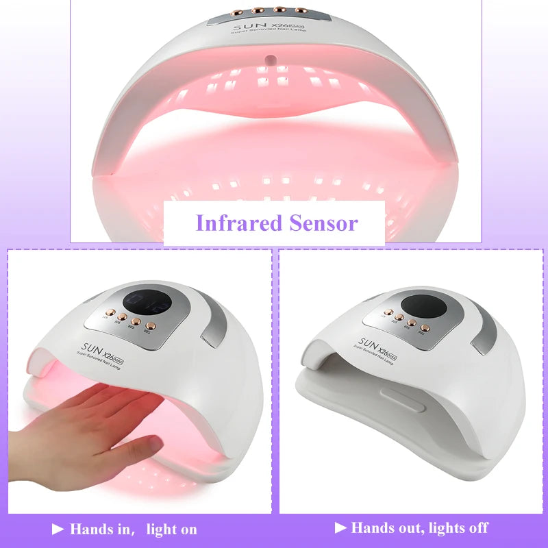 SUN X27MAX New 81LEDs UV LED Nail Lamp Powerful Nail Dryer for Gel Polish Professional Nail Art Manicure Lamp for Home and Salon