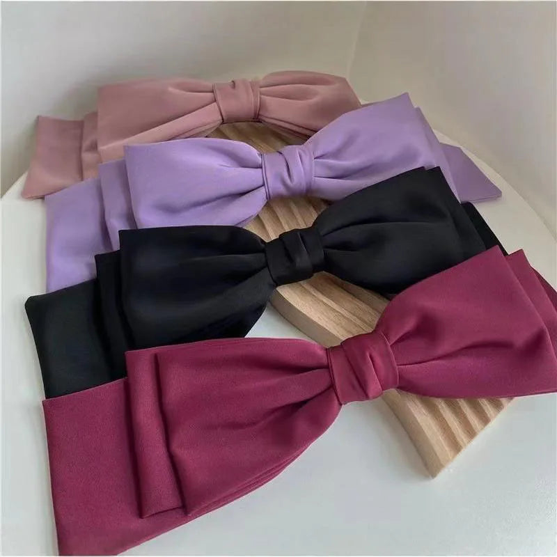 1pc Elegant Large Bow Hair Clip Multi-Layer Satin Spring Hairpins for Women Girls Fashion Sweet Retro Hair Accessories