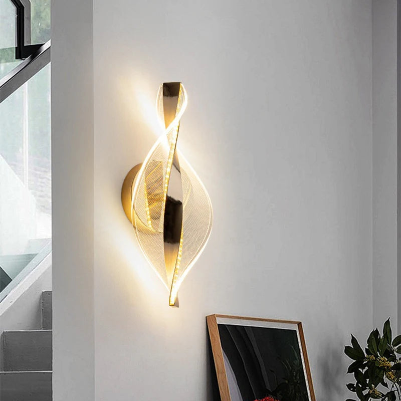 Nordic LED Wall Lamp Indoor Living Room Lighting Originality Lamps Home Decoration Aisle LED Acrylic Bedside Modern Wall Lights