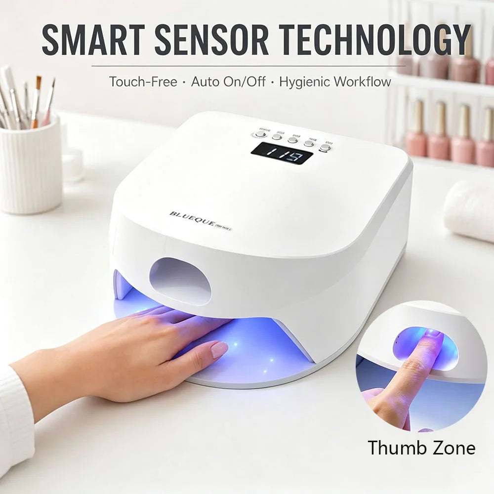 2 IN 1 LED Nail Lamp Smart Auto Sensor Gel Nail Dryer Dual Use Manicure Pedicure Fast Cur Light,Nail Dryer Auto Sensor Dual Lamp