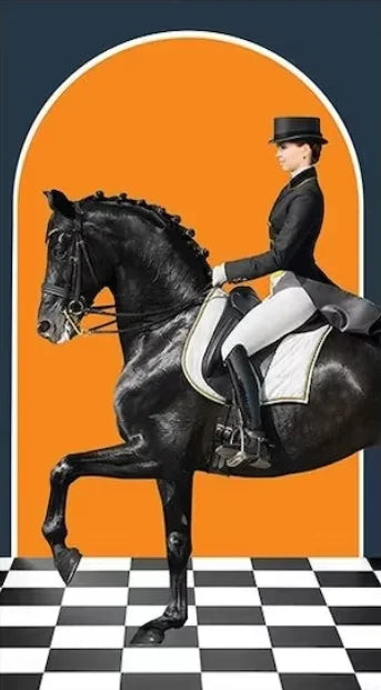 Modern Aristocratic Equestrian Posters Canvas Paintings Living Room Home Decorations Modern Horse Riding Oil Paintings Wall