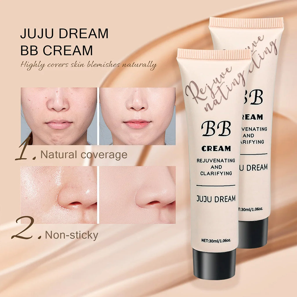 3-in-1 BB Cream -Full Coverage Concealer, Waterproof & Smooth Texture, Daily Makeup Base for Flawless Skin