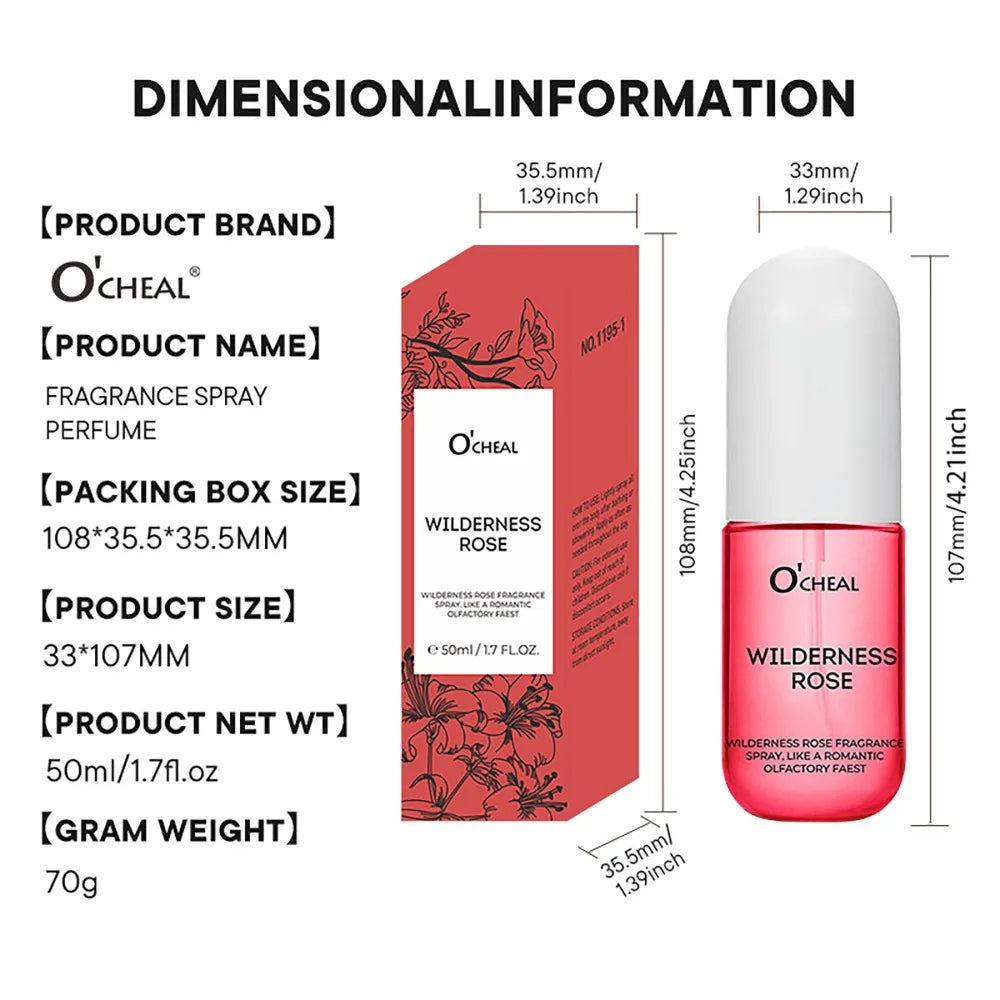 1Pcs Coconut Rose Fragrance Spray Hair & Body perfume Mist Fresh Long Lasting Fragrance Perfume Travel Size Freshener Spray