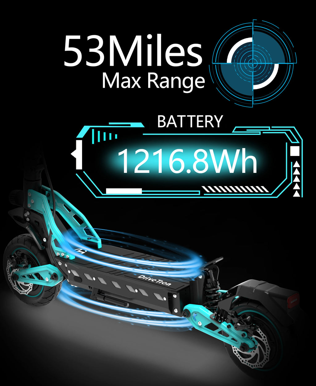 Single Motor 1000W Dual-Motor 2-Wheel Foldable Electric Scooter 50Km/h Powerful E-Scooter for Adults with 10-Inch Off-Road Tire
