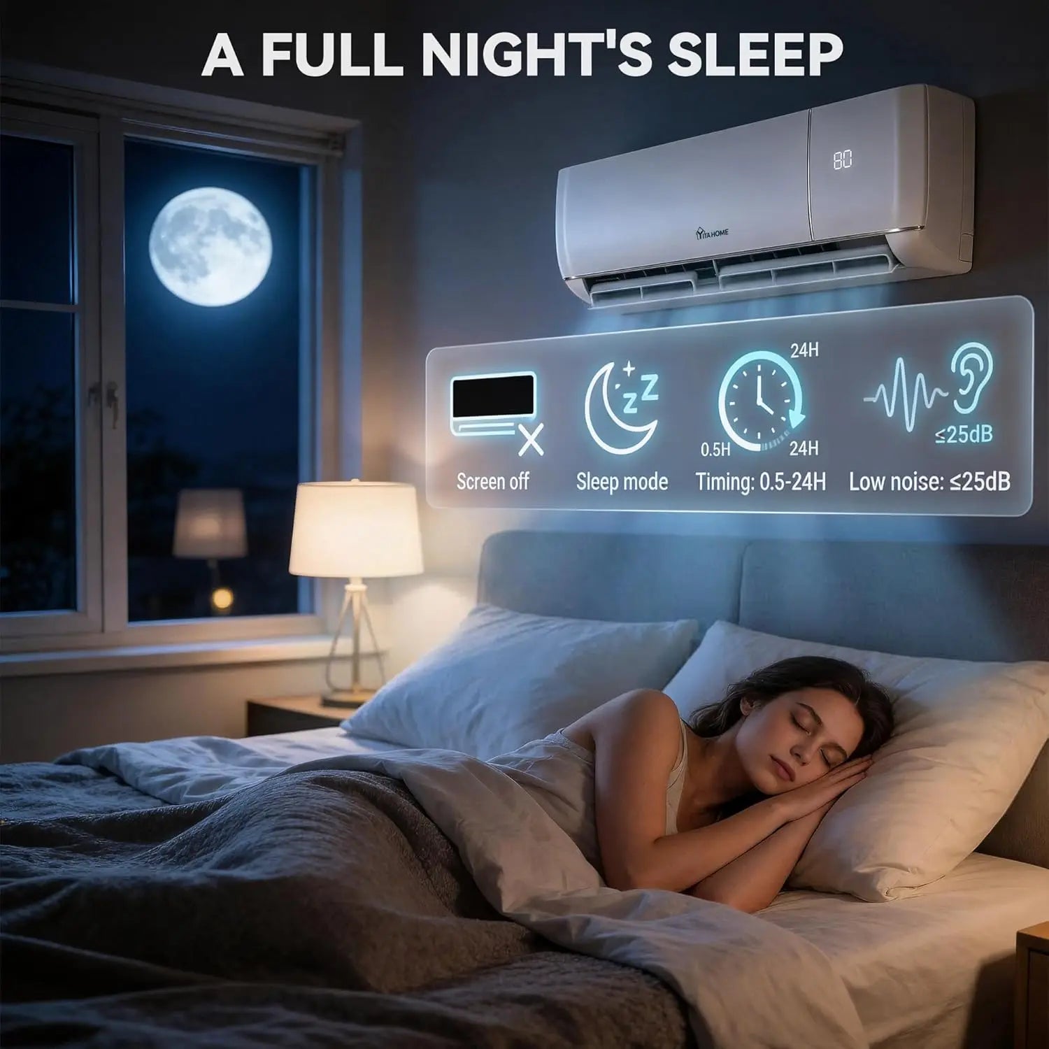 12000 BTU Mini Split AC/Heating System, Ductless Mini Split Air Conditioner Heat Pump,115V 20 SEER2 Energy Efficient, Custom