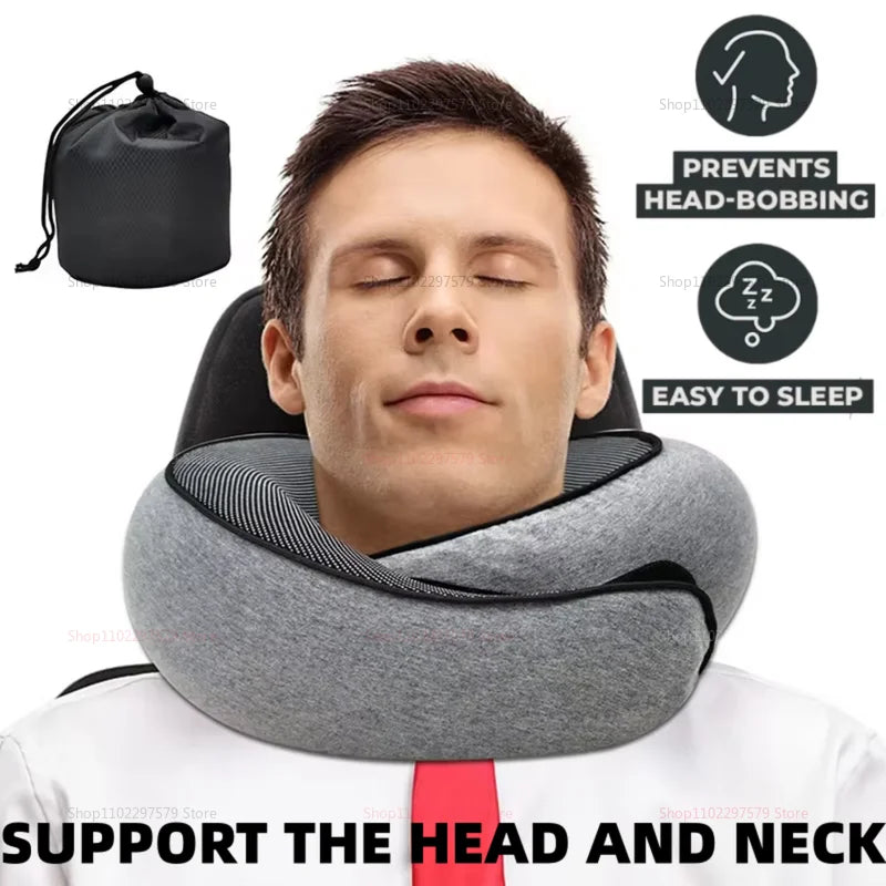 Portable U-shaped Pillow Memory Foam Snail Pillow Soft Noon Break Sleep Pillows Travel Neck Support Travel Neck Pillow