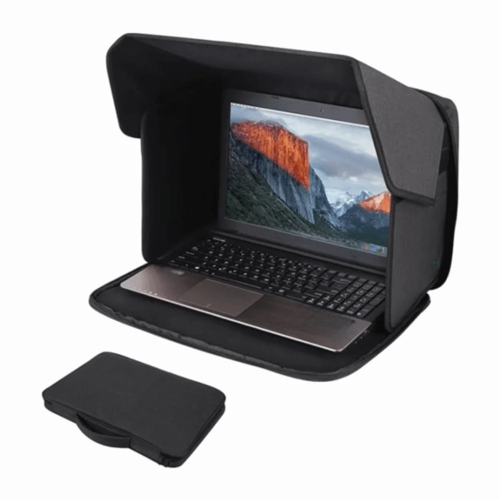 New Foldable Laptop Sun Shade Portable 12-16inch Laptop Sun Glare Shield Multi-functional Laptop Sunshade Bag Working Outside