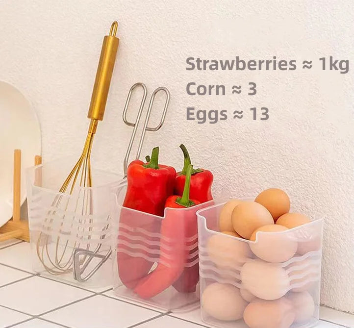 Kitchen Fridge Organiser Convenient sorting storage for vegetables, fruits and food storage boxes