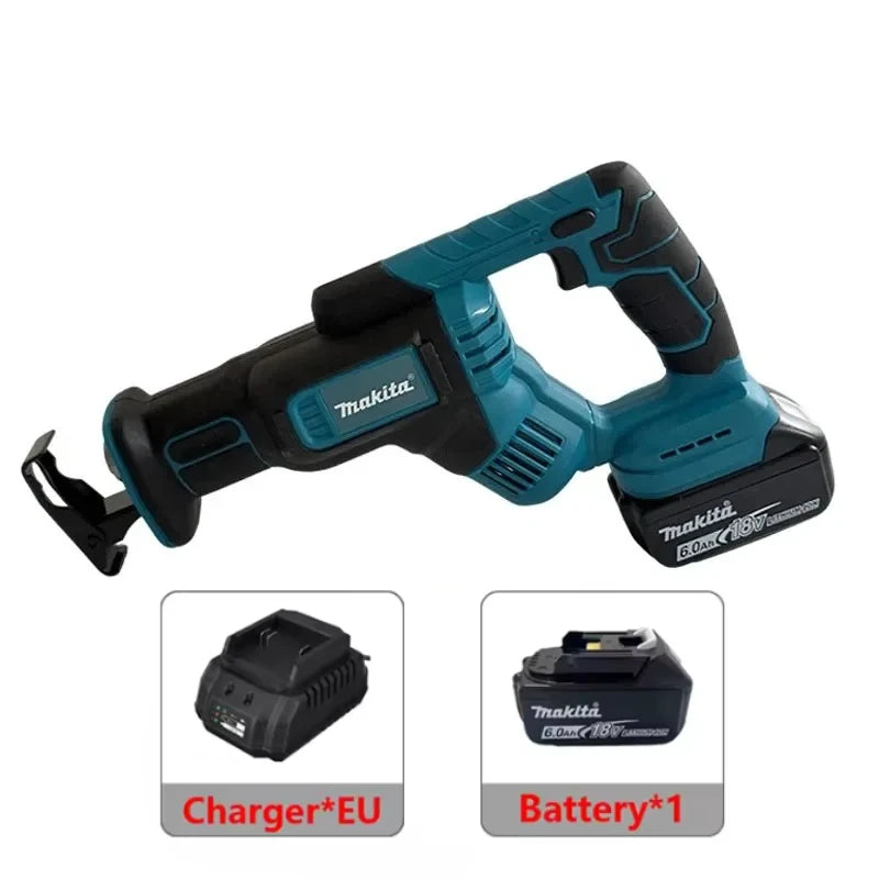 Makita Cordless Power Tool Set: Cordless Rotary Hammer, Rivet Gun, 12V Mini Angle Grinder, Cordless Saw, Air Inflator