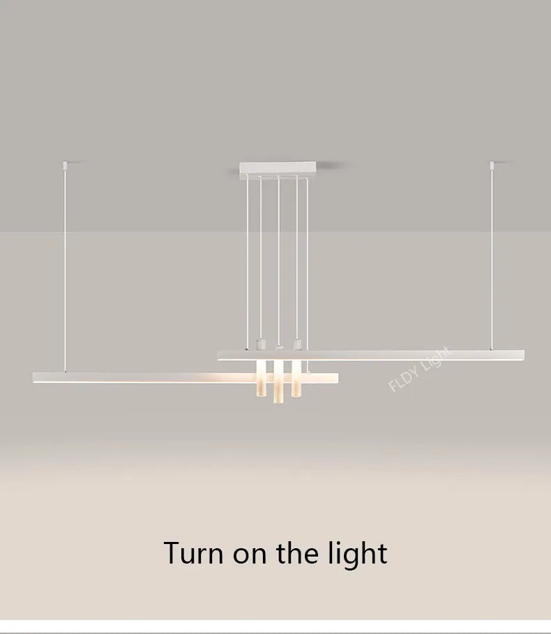 Modern light creative bar counter strip designer lamps LED Pendant Light  for Dining Table Kitchen Chandelier Memory Function