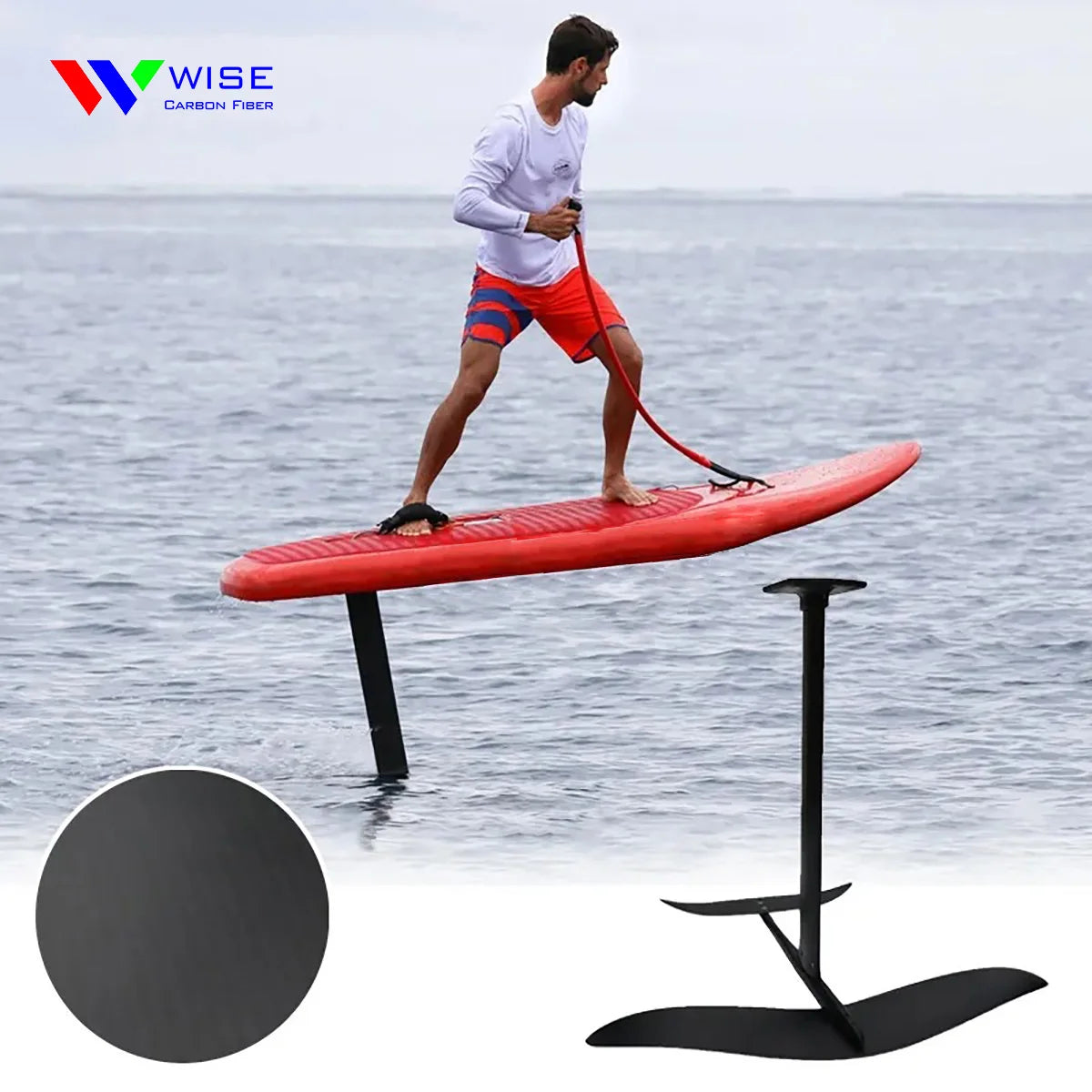 Popular Carbon Fiber Hydrofoil Surfboard For Ocean Waters - Kid Friendly With Bag