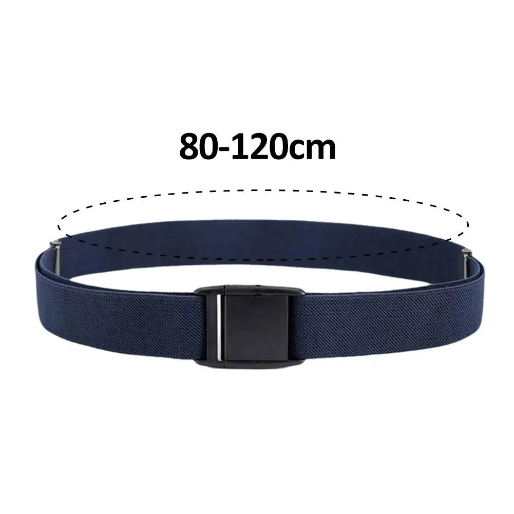 Unisex Invisible Elastic Stretch Belt No Show Flat Buckle Waistband for Jeans Dresses Men Women Adjustable Comfort Casual Belts