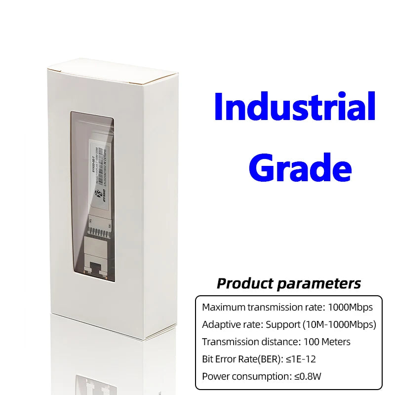 1G/10GBASE-T SFP+ RJ45 Module Multi Rate SFP Copper RJ45 Transceiver For Mikrotik/Cisco Switch 10G CAT6A SFP+ Ethernet Module