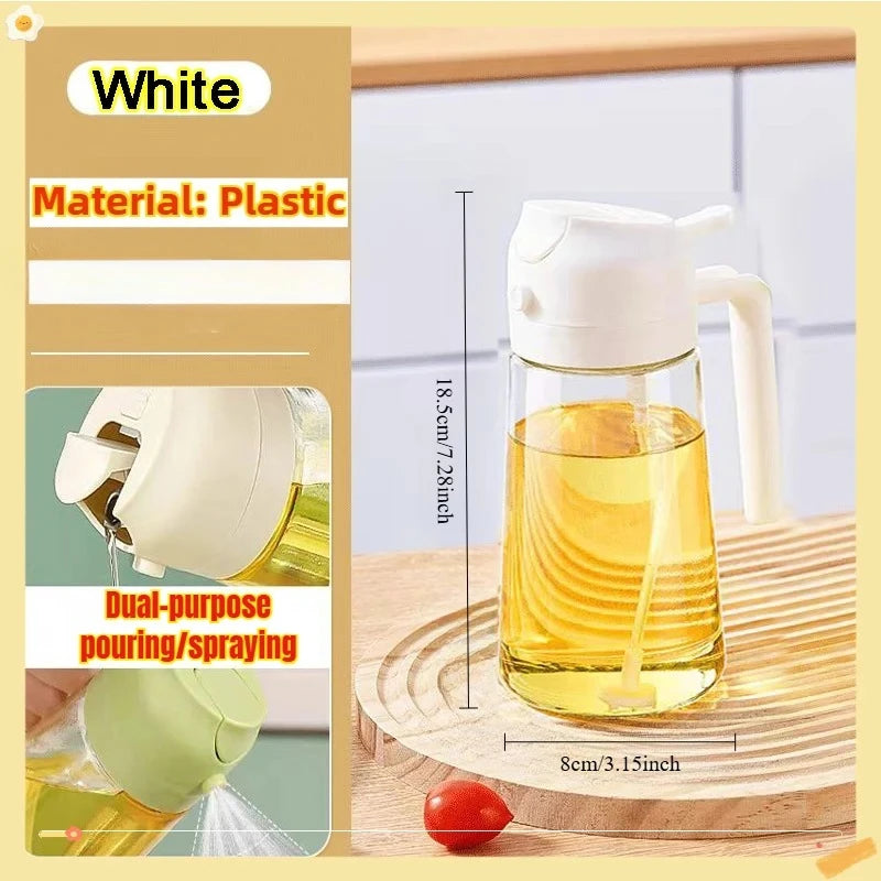 200/300/500ml Oil Spray Bottle BBQ Cooking Olive Oil Sprayer Plastic Baking Oil Spray Empty Bottle Vinegar Bottle Or  Oil brush