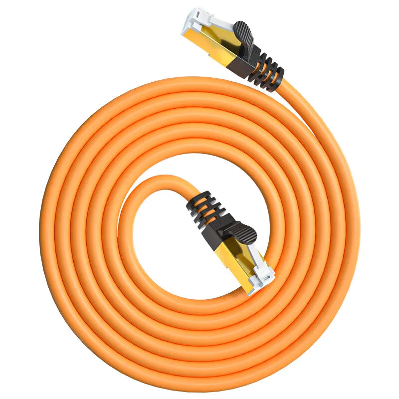 High Speed CAT8 Ethernet Cable High Flex Heavy Duty Network Cable with Gold Plated RJ45 Connector 40Gbps 2000Mhz LAN Cable