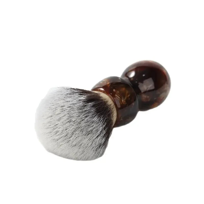 YAQI Caramel Cat's Whisker Synthetic Hair Mens Wet Shaving Brush - Premium Quality Travel Beard Care Grooming Tool