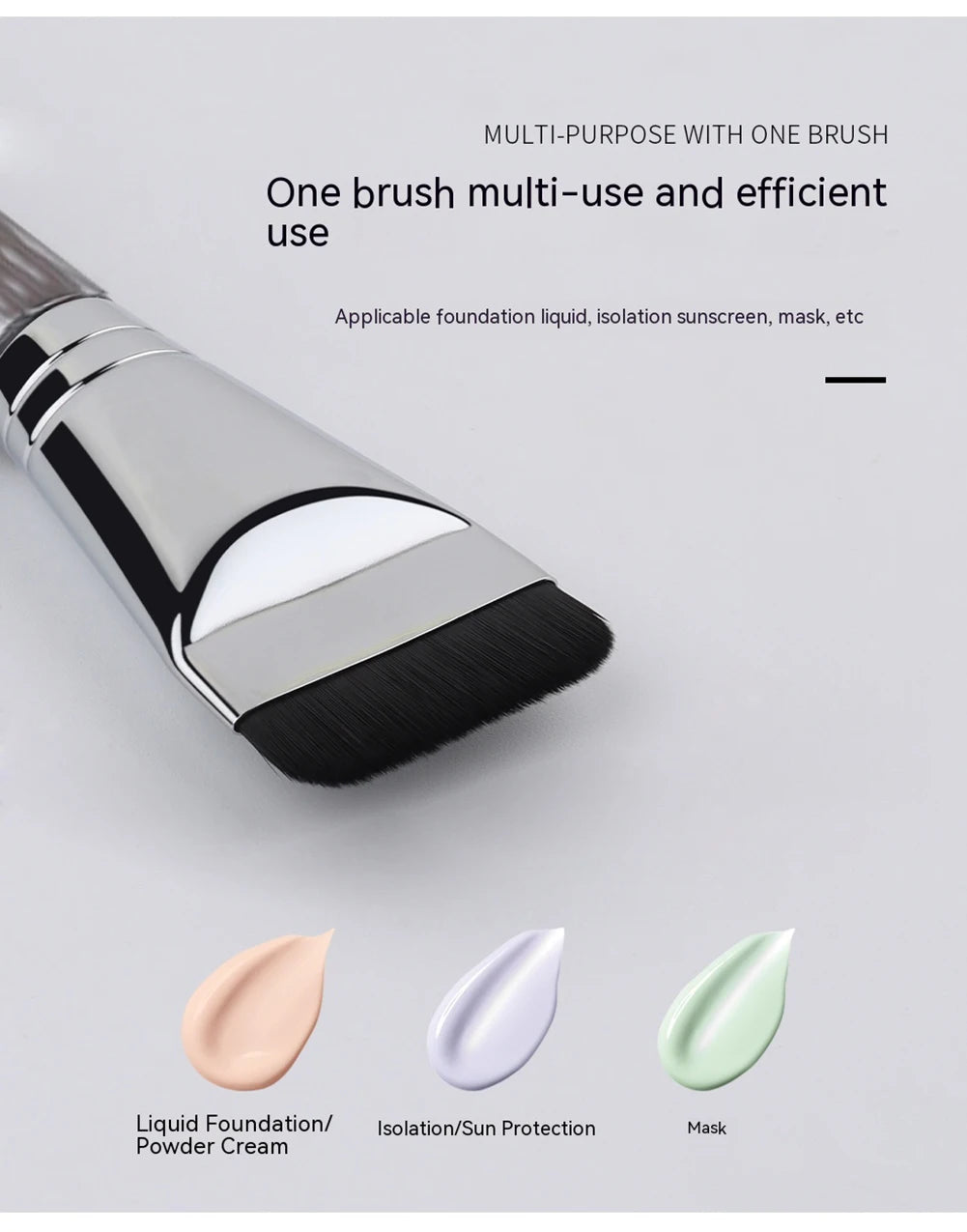 Ultra Thin Foundation Brush Lightweight and Thin Face Contour Brush Flat Contour Brush Blending Foundation Cream Makeup Brushes